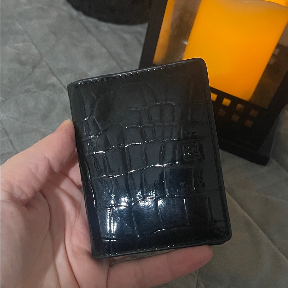 H&M Black Crocodile-Embossed Wallet